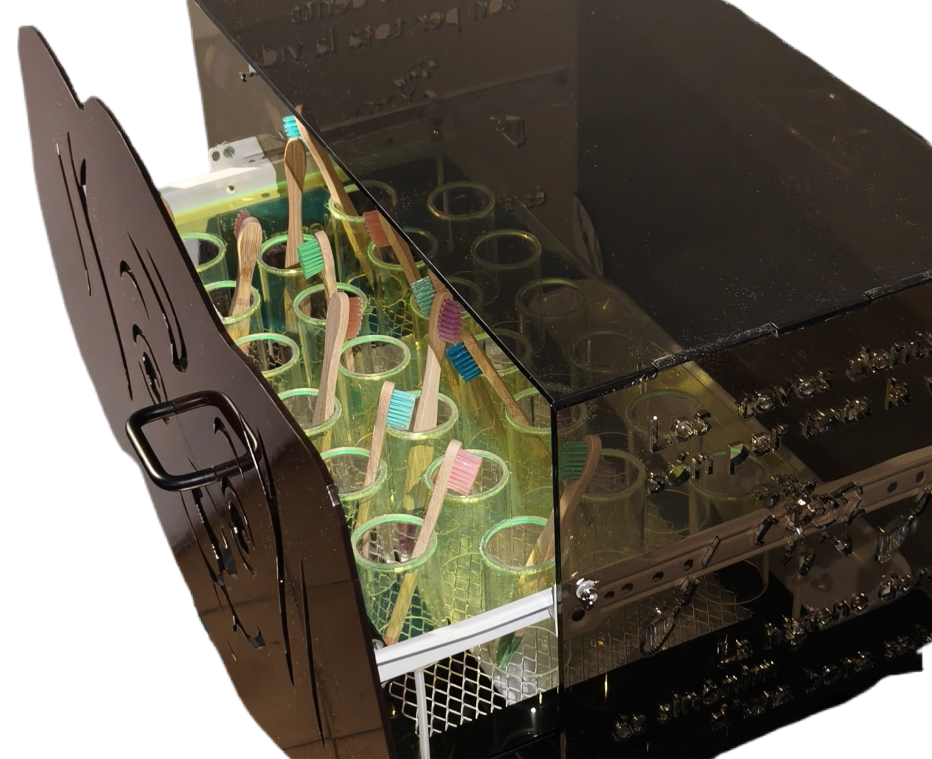 Mueble Organizador de Cepillos de Dientes - Diseño Perrito - Para Colegios y Guarderías